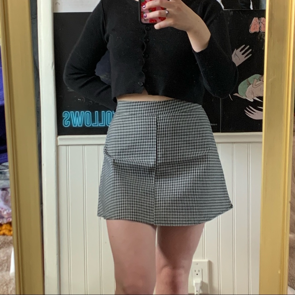 Brandy Melville plaid a line skirt